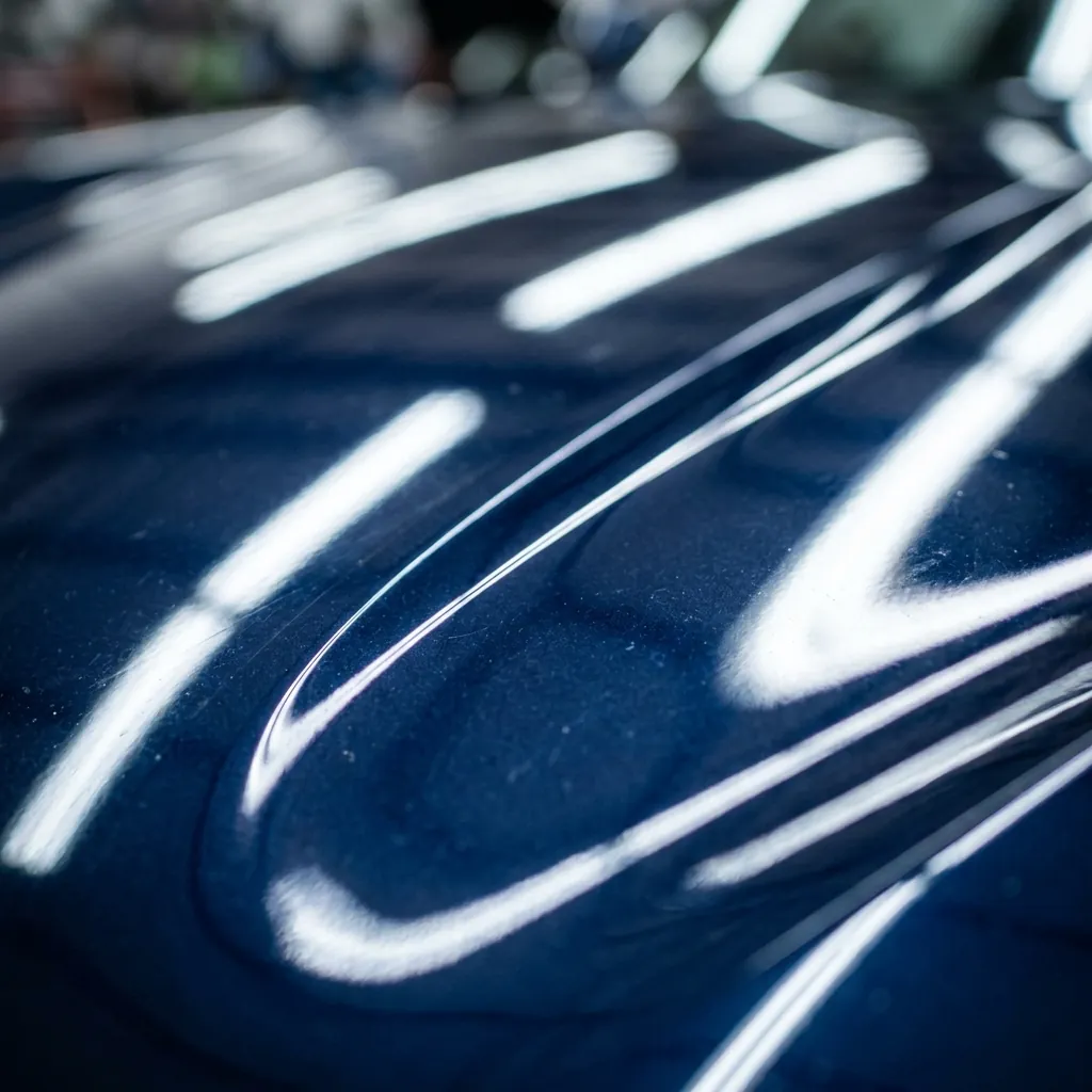 Glossy car paint protected by paint protection film in Canberra